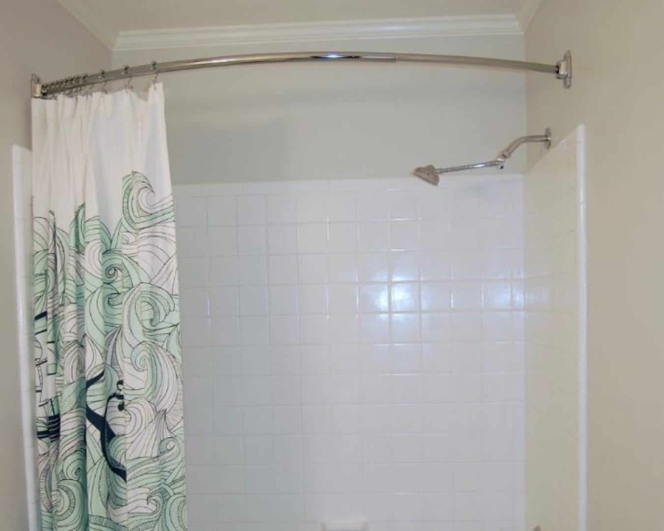 how to fix bathroom curtain rod a bathroom curtain rod in curved design