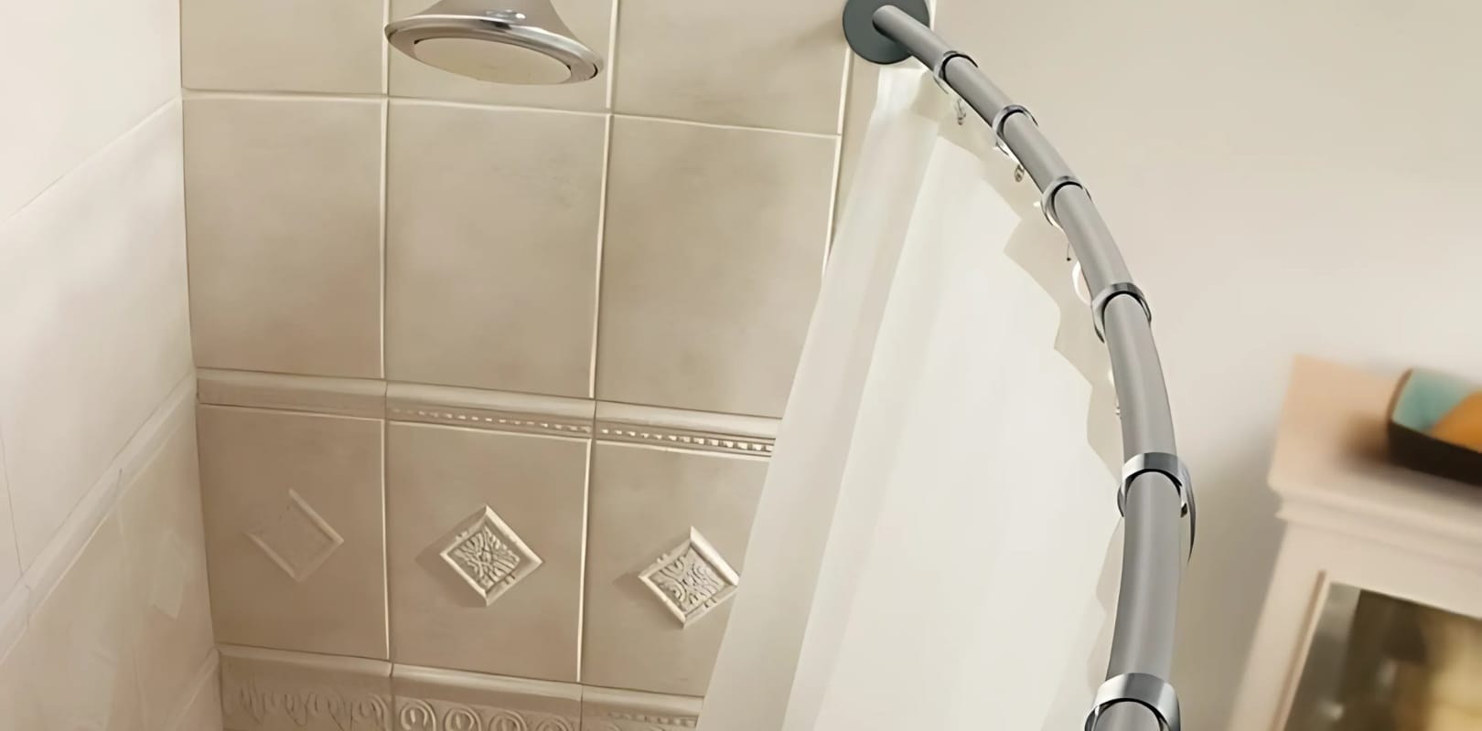 how to fix bathroom curtain rod a bathroom curtain rod in curved design