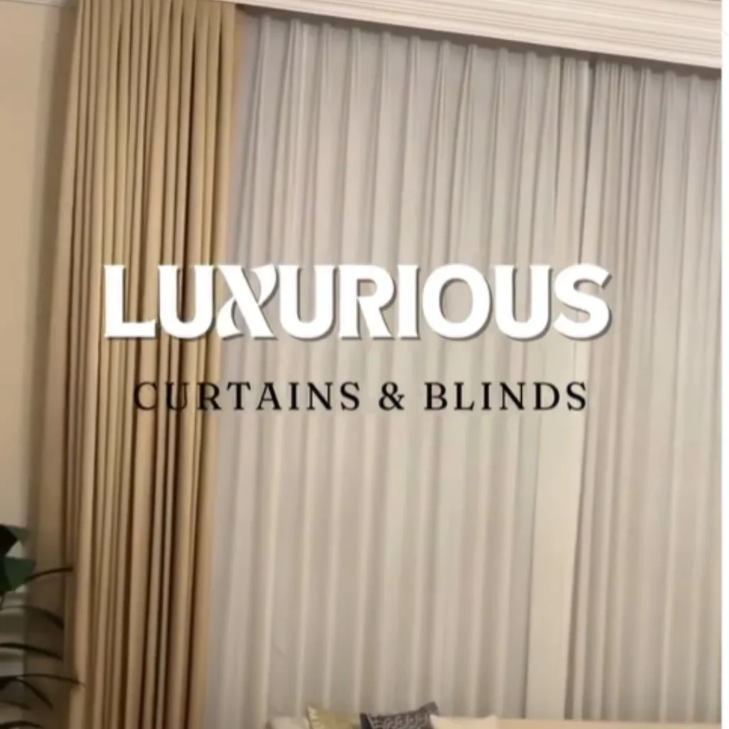 “Choosing luxury curtains for Dubai homes – elegant window treatments in a stylish living room setting”