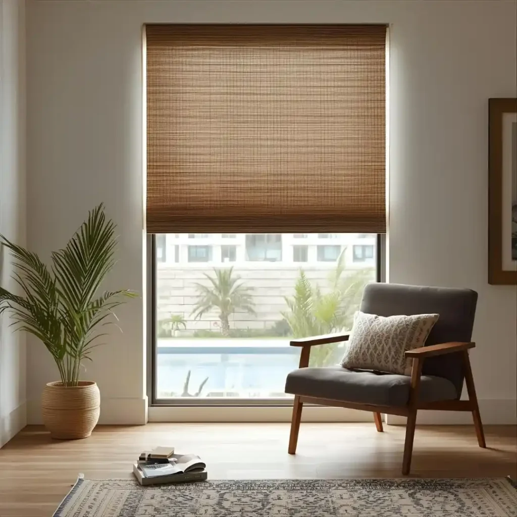 Eco-Friendly Materials for Dubai Homes featuring sustainable blinds and green window solutions