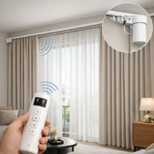 Upgrade Your Home with Motorized Curtain modern smart living room interior design